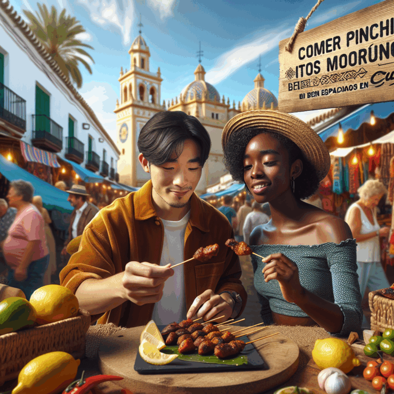 Comer pinchitos morunos bien especiados en Ceuta